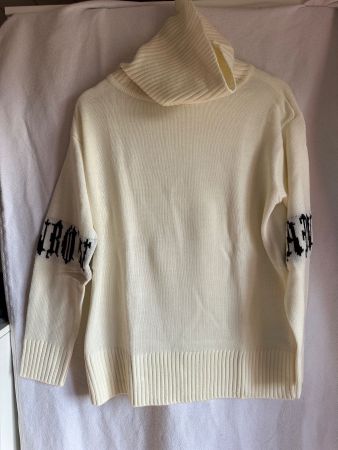 Weisser Rollkragenpullover Rainbow (40/42)