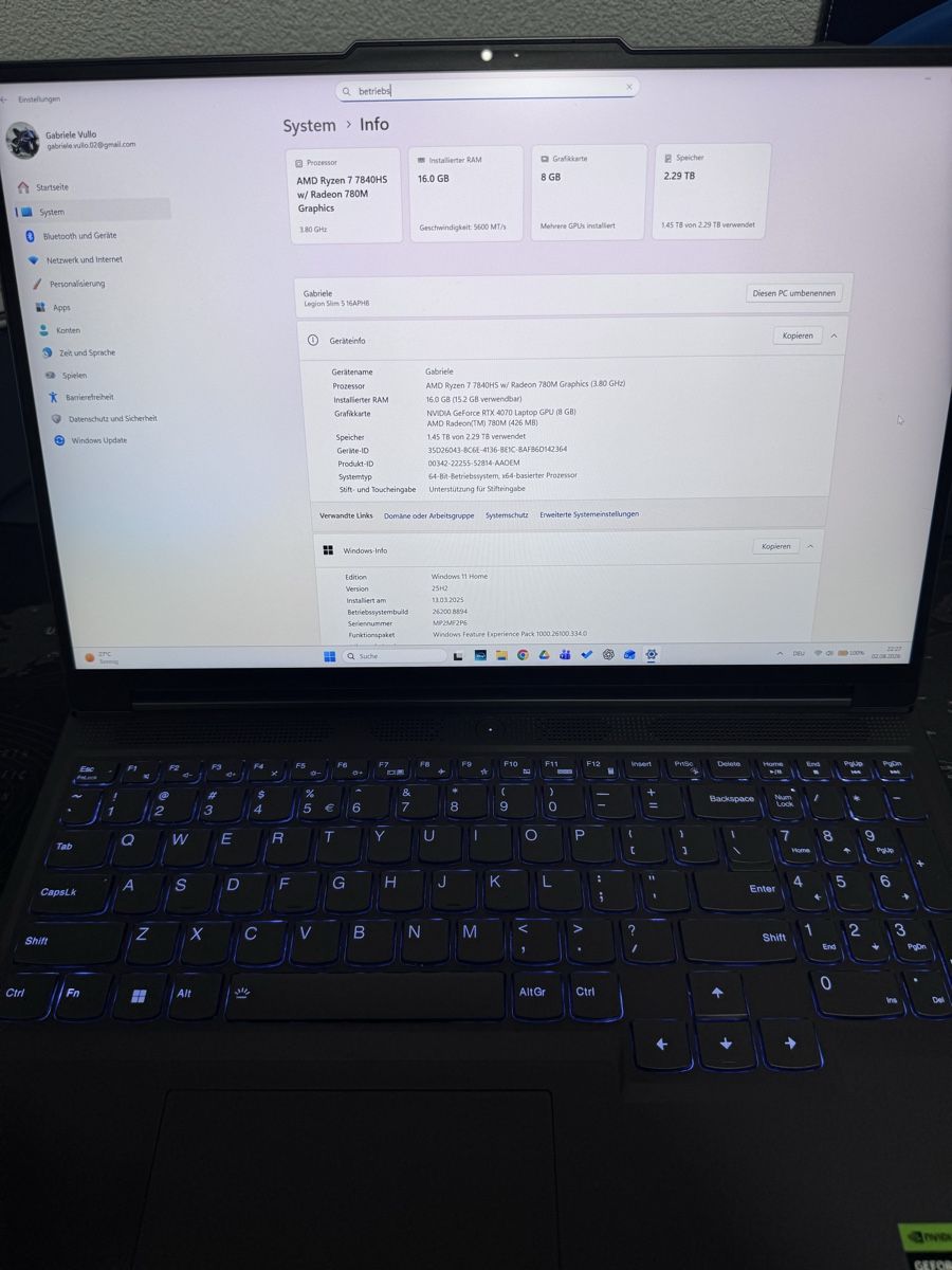 Lenovo Portables: Lenovo Legion Slim 5 – Neuf (Voir description) à Winterthur par Gabrele.Vullo020 1