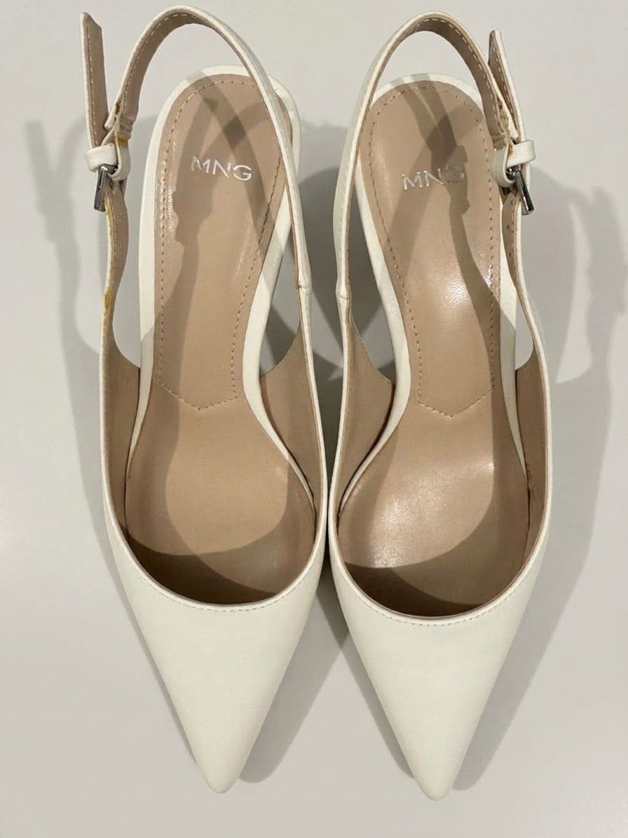 Mango Scarpe da donna: Escarpins slingback Mango blanc cassé – Usato da Echichens venduto da unideks 1