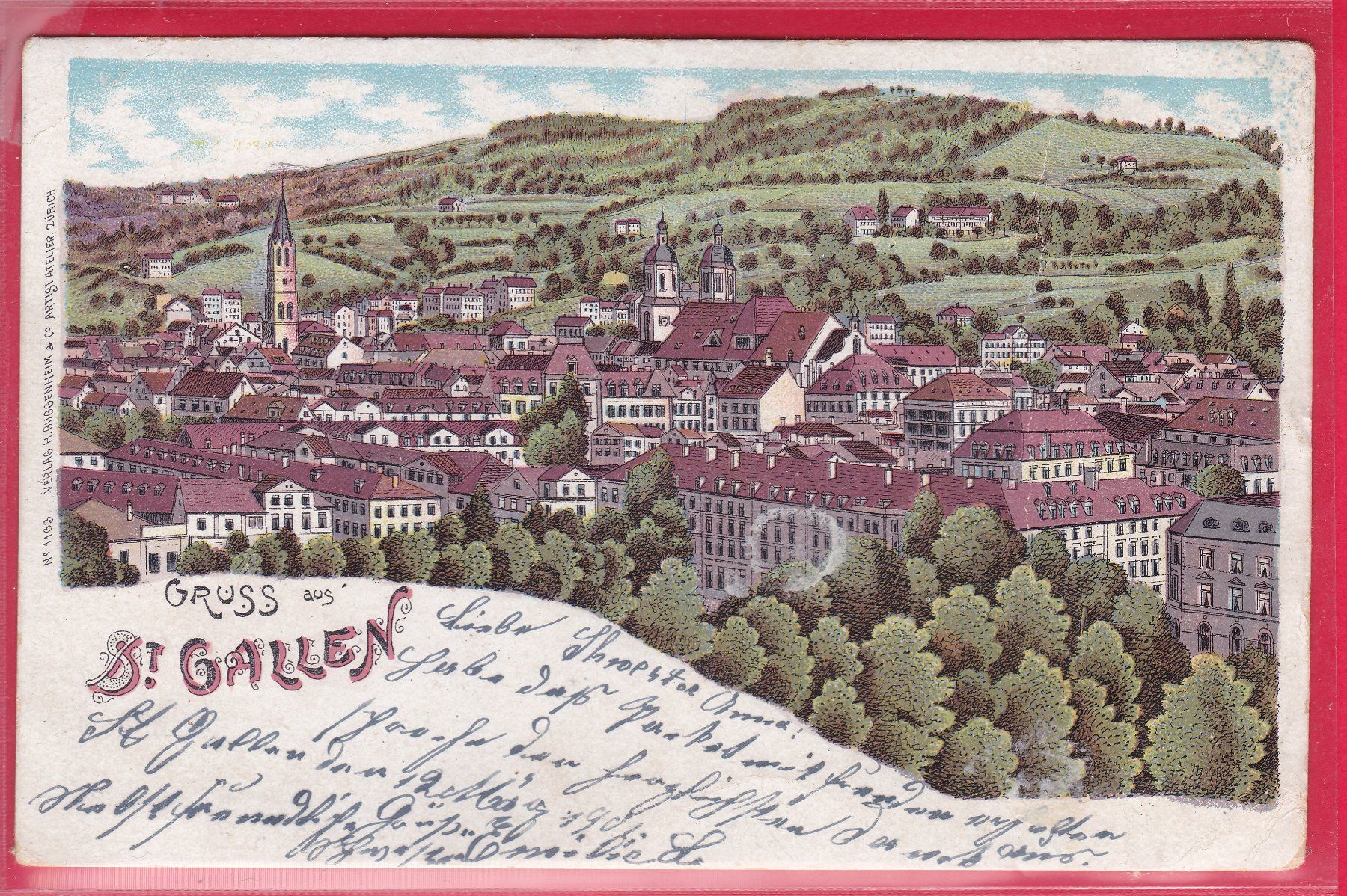 Cartes postales: GRUSS AUS ST.GALLEN,M 12.3.1901 – D'occasion à Oberrieden par Gebirgsstelze