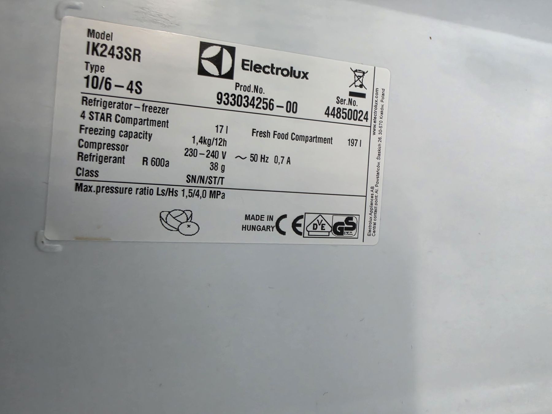 Kühlschrank: Electrolux – Gebraucht aus Rupperswil von Badem58 4