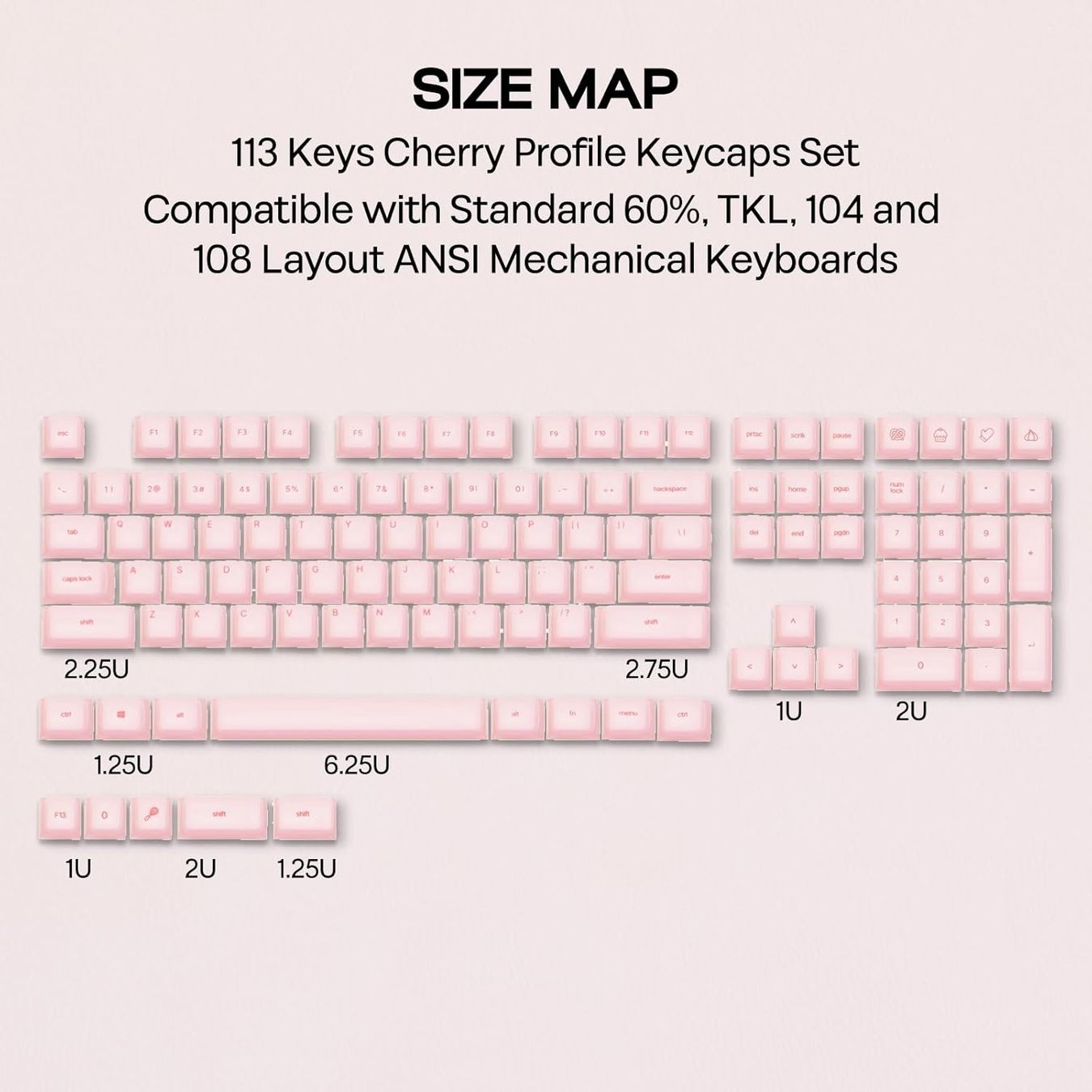 Tastiere: EPOMAKER AegisSil 113 Silicone Keycaps Cherry Profile Pink – Nuovo e nell'imballaggio originale da Belmont-Lausanne venduto da HausPopCharm 6