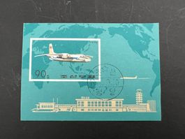 Nord Korea 1974 Flugzeug Block  gest, (E1329)