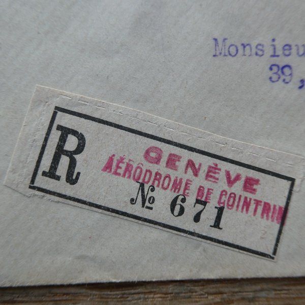 Alle Briefmarken: 1925 / toller R-Flugpost - Beleg GENÈVE – Gebraucht aus Egliswil von Trens01 3
