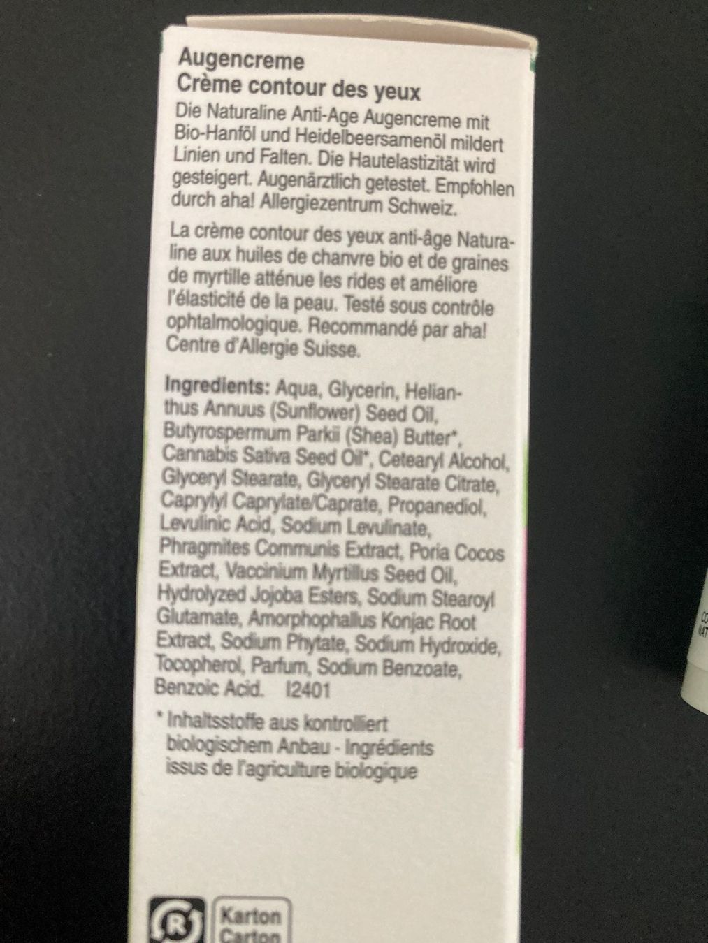 Gesichtspflege: 2x Naturaline Ultra Sensitive Augencreme + Eucerin Hyaluron – Gebraucht aus Zürich von dolcicaramelle2 3