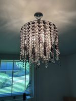 Pendant lamp crystal beads purple used condition