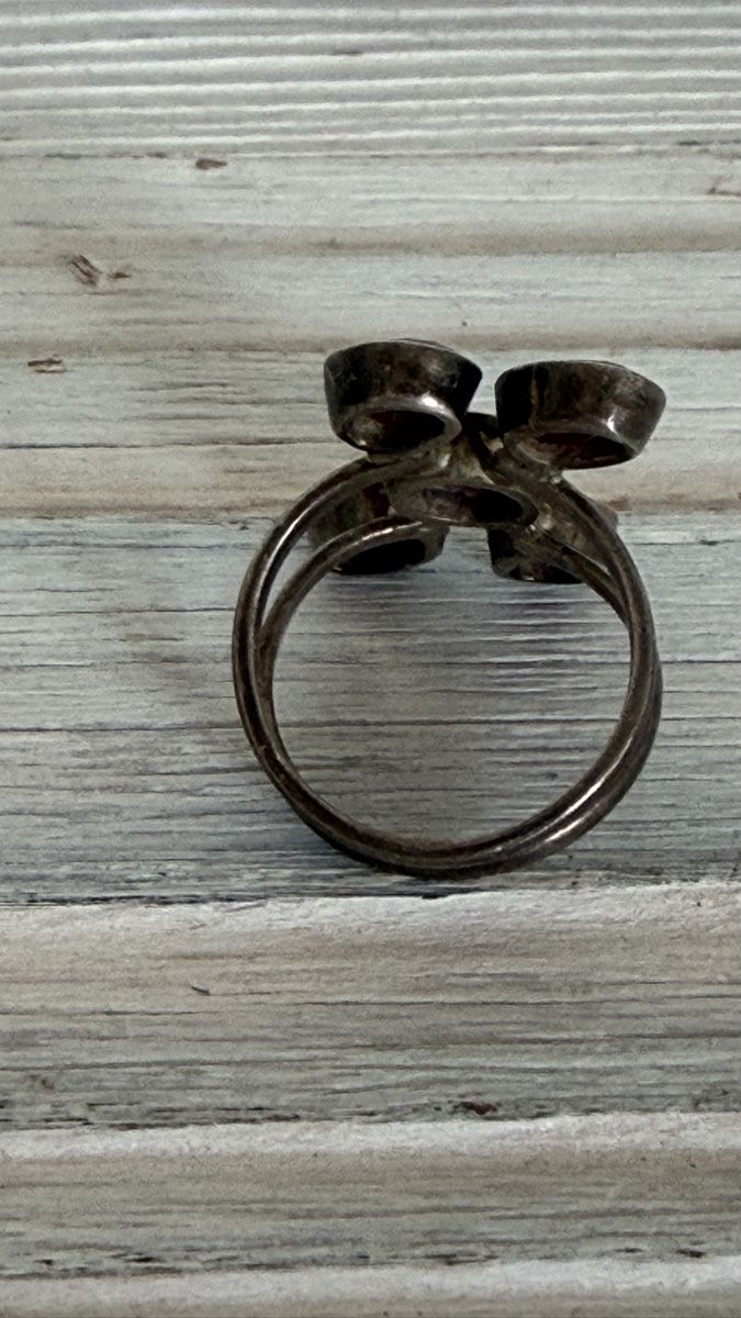 Anelli: Fingerring Ring Silber mit 5 Granaten – Usato da Riedholz venduto da Frettchen63 4