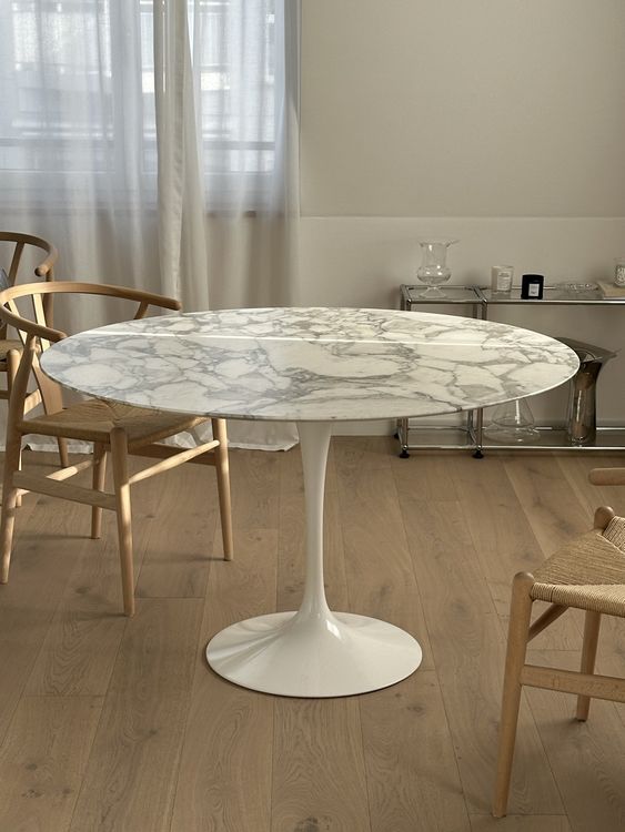 Knoll Tulip table Arabescato marble Kaufen auf Ricardo