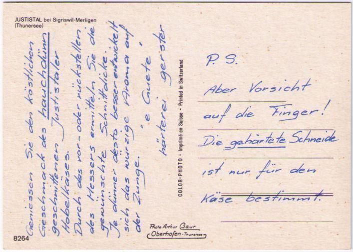 Cartes postales: Sigriswil - Justistal – D'occasion à Binningen par Mountainrider 1