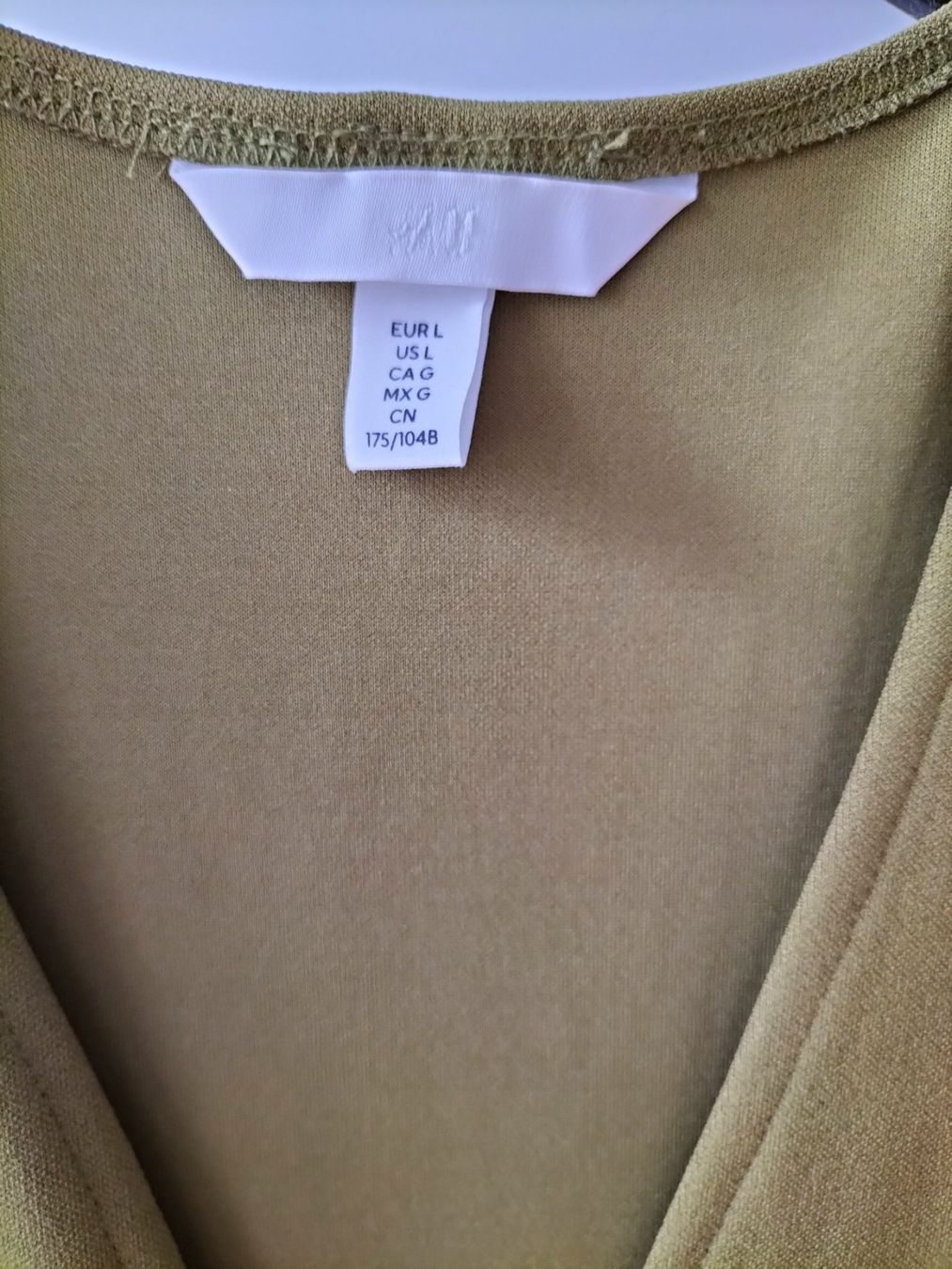 H&M Vestiti: Superbe Robe longueur Midi Olive Chic - Taille L H&M – Usato da Clarens venduto da fashionfou 5