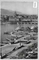 Geneve - Quai du Mont-Blanc et vue sur la Ville - Dampfer