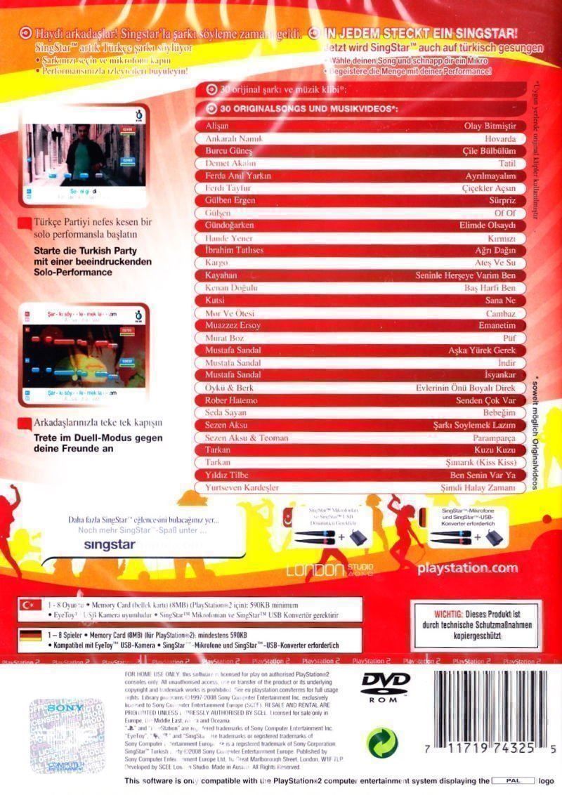 Sony Giochi: SingStar Turkish Party - PS2 Playstation – Usato da Pambio Noranco venduto da Pol69 1