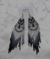 Boucles d'oreilles Loup Bohème Franges Perles Tendance 🐺💥