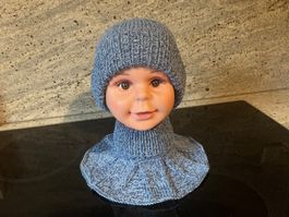 kindermütze und halskragen, ca.2-5 jahr