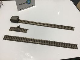 FLEISCHMANN 9100 222MM 2X 9102 1X SPUR N