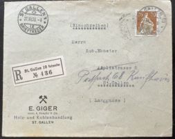 Briefumschlag St. Gallen Einschreiben 27.XII.23