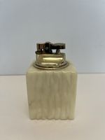 Tischfeuerzeug Alabaster handgeschnitzt Italien 60er