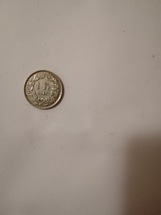 1 franc Suisse 1945 B patinée 1