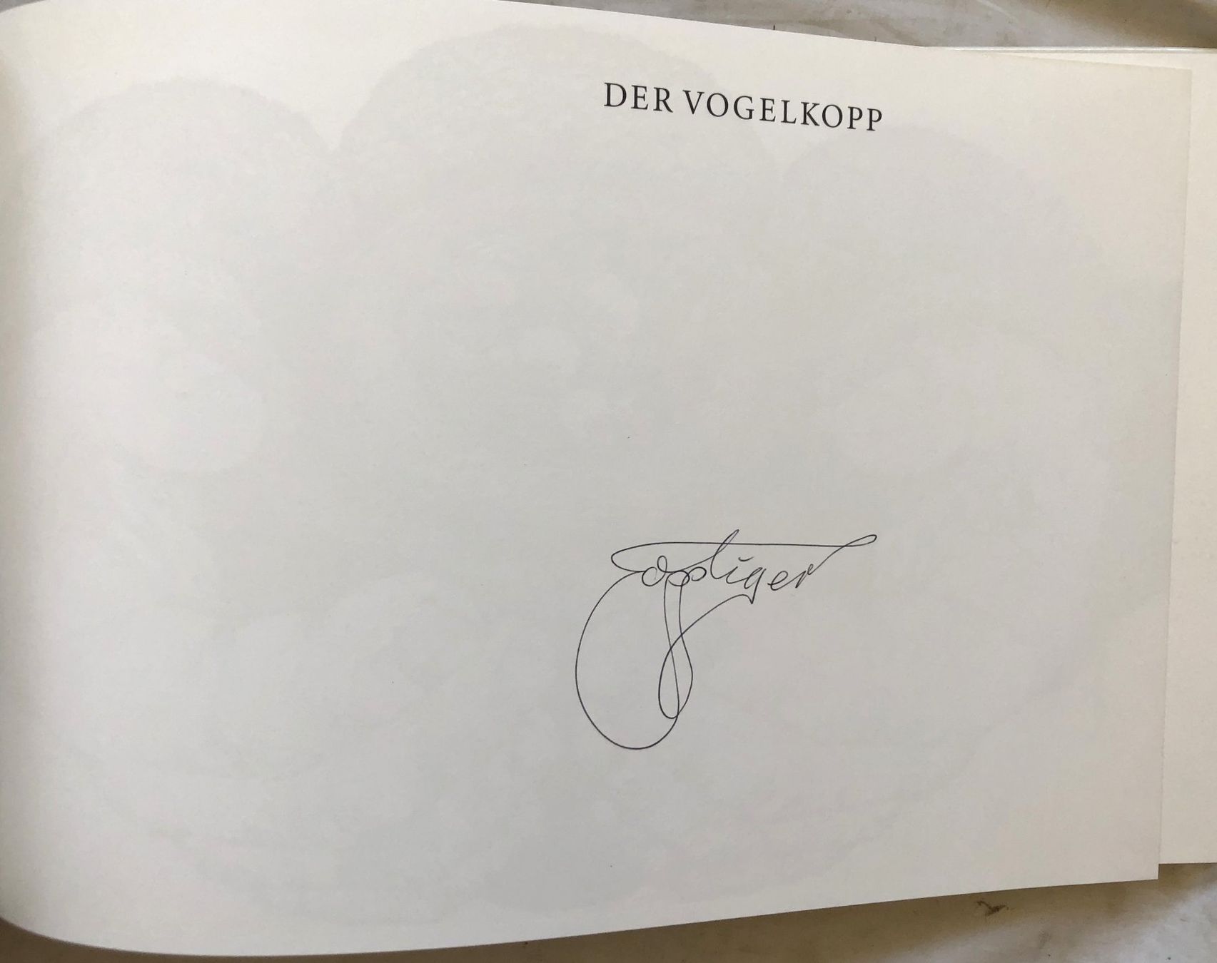 Libri: Signiert: Der Vogelkopp - Ernst Oppliger Scherenschnitt 2003 – Usato da Schaffhausen venduto da durruti 2