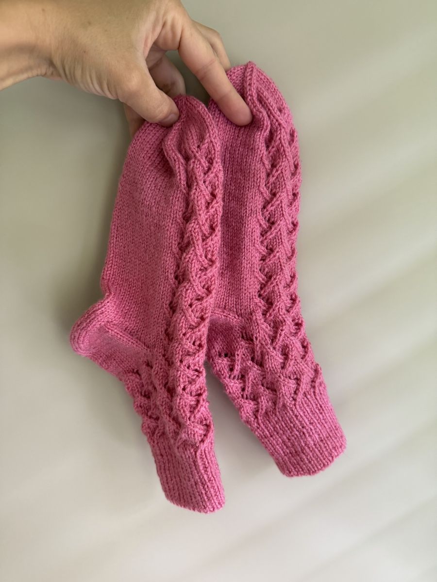 Laine: Hand knitted wool socks pink - new  – Neuf avec emballage d'origine à Corsier GE par Karol_save_planet 2
