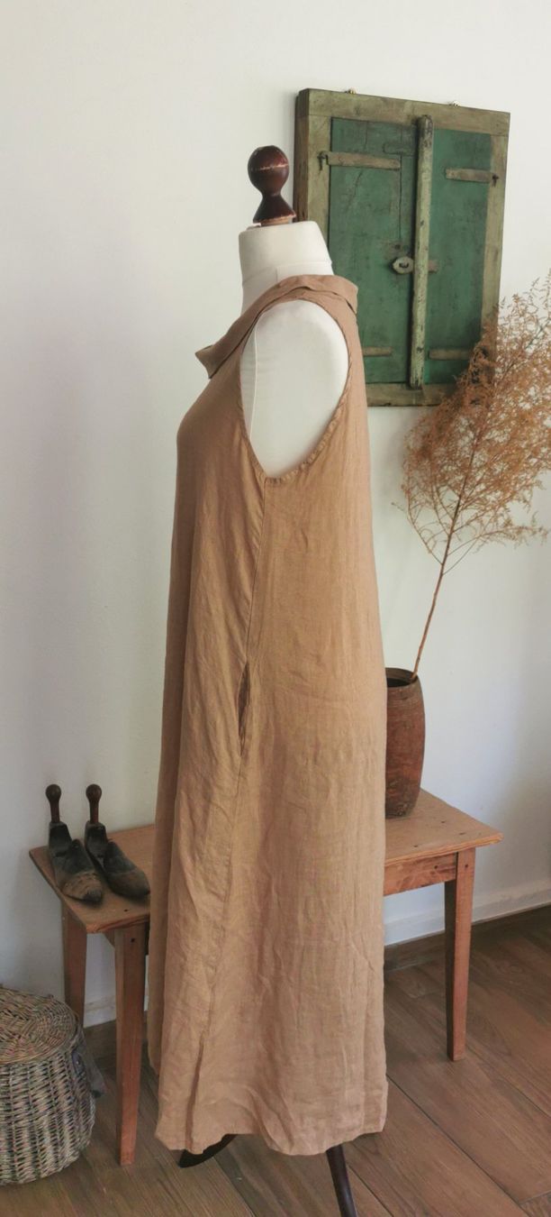 Vestiti: 100% Lino wunderschönes Kleid Gr. L – Usato da gachnang venduto da tibus1 1