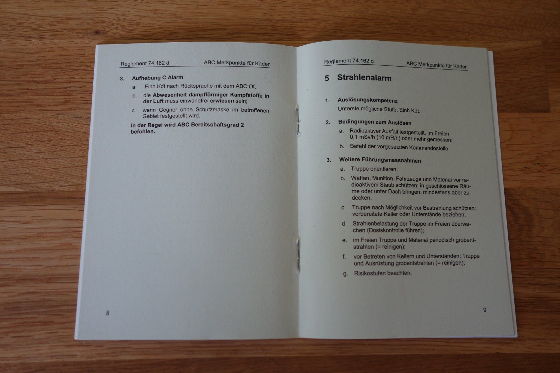 Bücher: ABC Schutz Reglemente Set (Schweizer Armee) – Neu (gemäss Beschreibung) aus Büren NW von Arngrimur 6