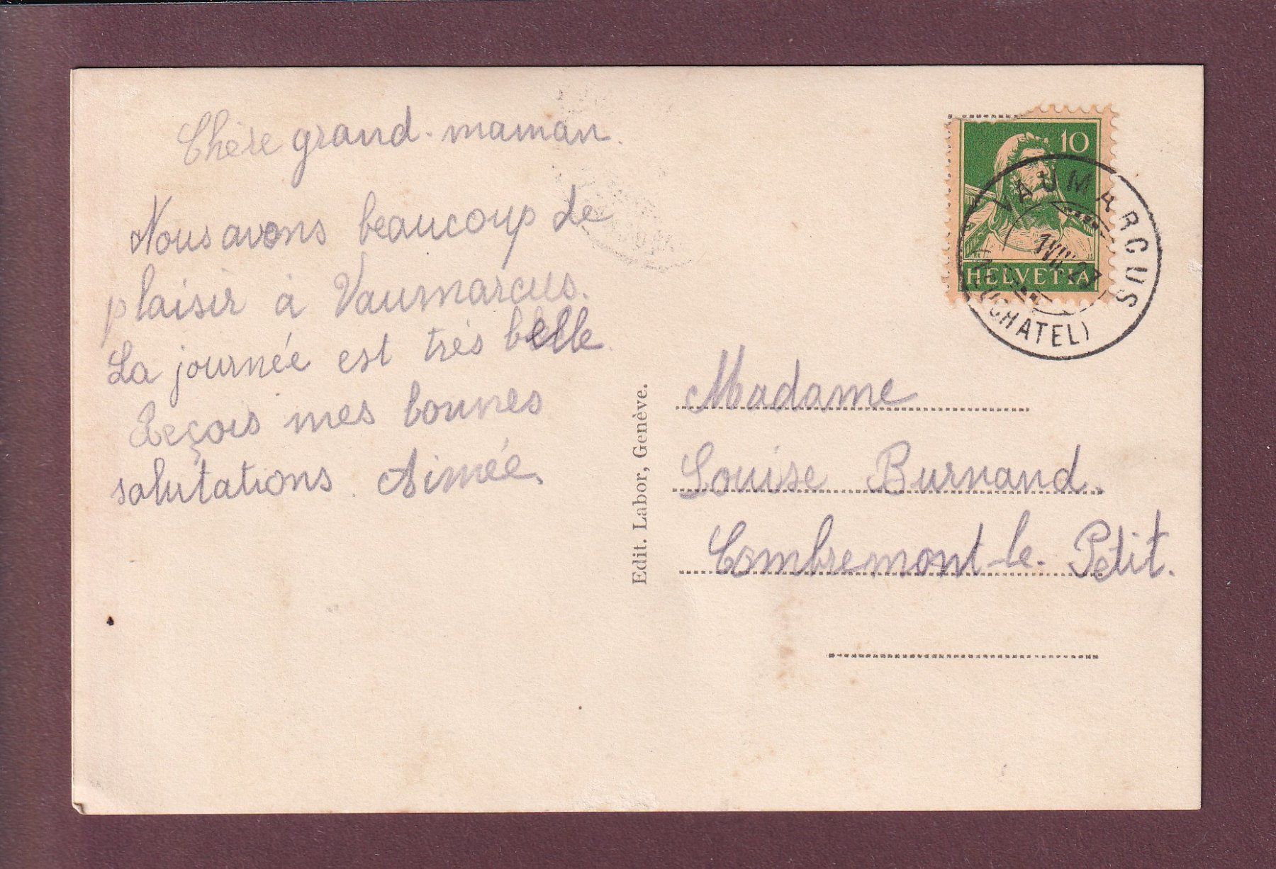 Cartes postales: Camp de VAUMARCUS - 1927 – D'occasion à Pully par nicecards 1
