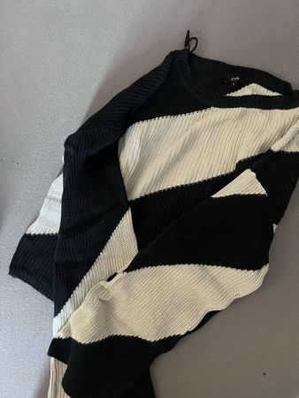 C&A Strickpullover Gr. M, schwarz-weiss gestreift