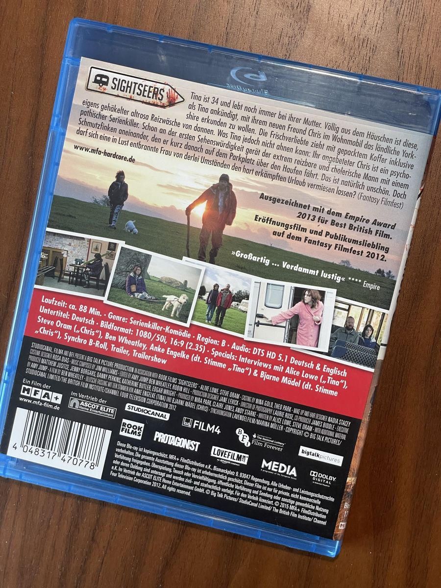 Tutti i DVDs: Sightseers Blu-ray Disc - Cult British Comedy – Nuovo (secondo la descrizione) da Basel venduto da Eva_Cuomo 1