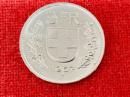 5 Franken 1967 Silber TOP