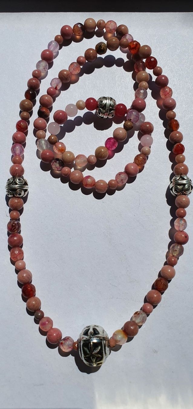 Catenine: Rhodonit mit Agate – Nuovo (secondo la descrizione) da Benglen venduto da Meercat3 1