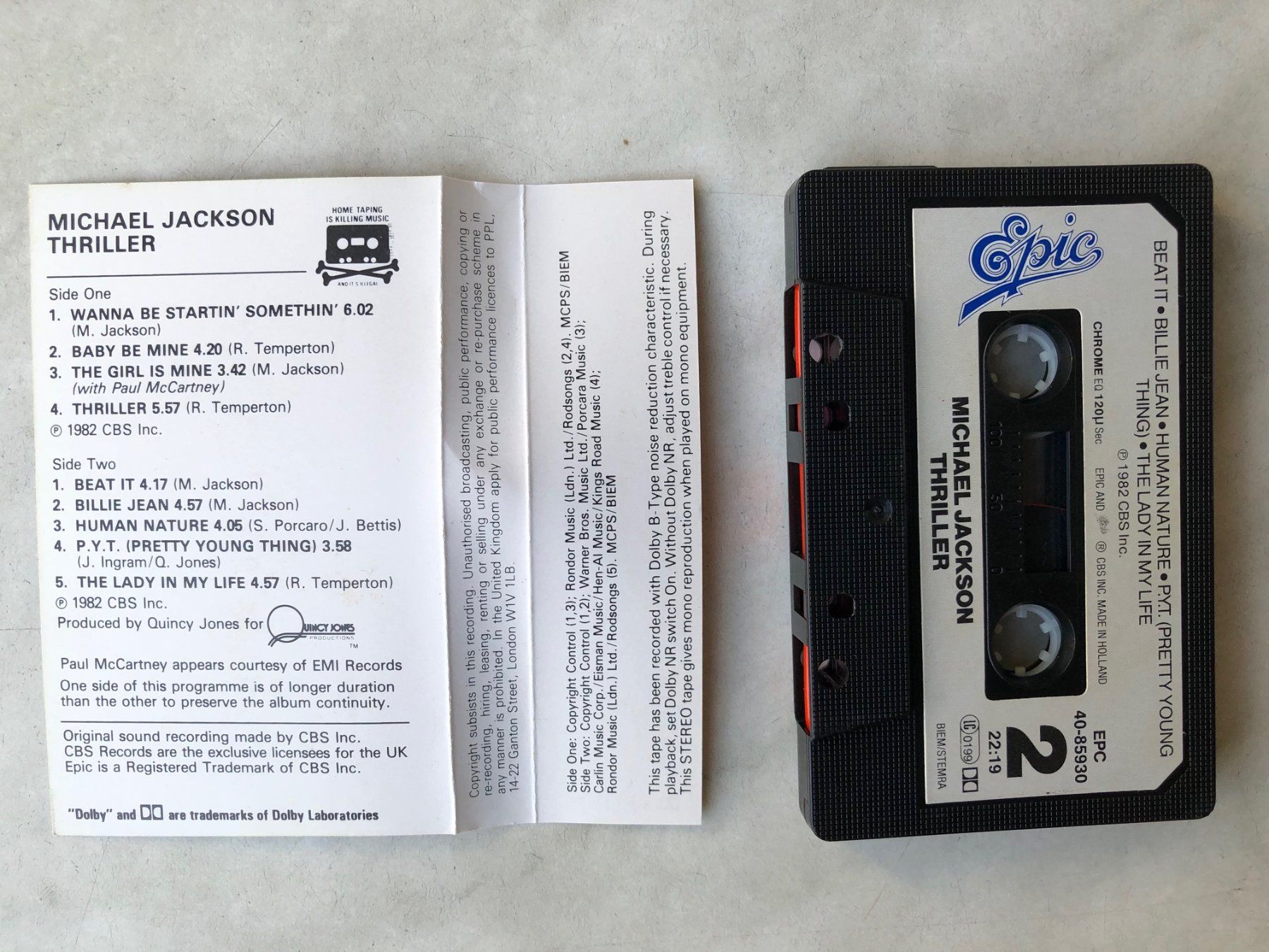 Cassettes audio: Michael Jackson Kassette -Thriller – D'occasion à Gossau ZH par Musicman1 2