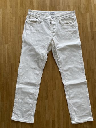 Jack&Jones Herren Jeans, weiss, Gr. 31/30, Slim/Glenn