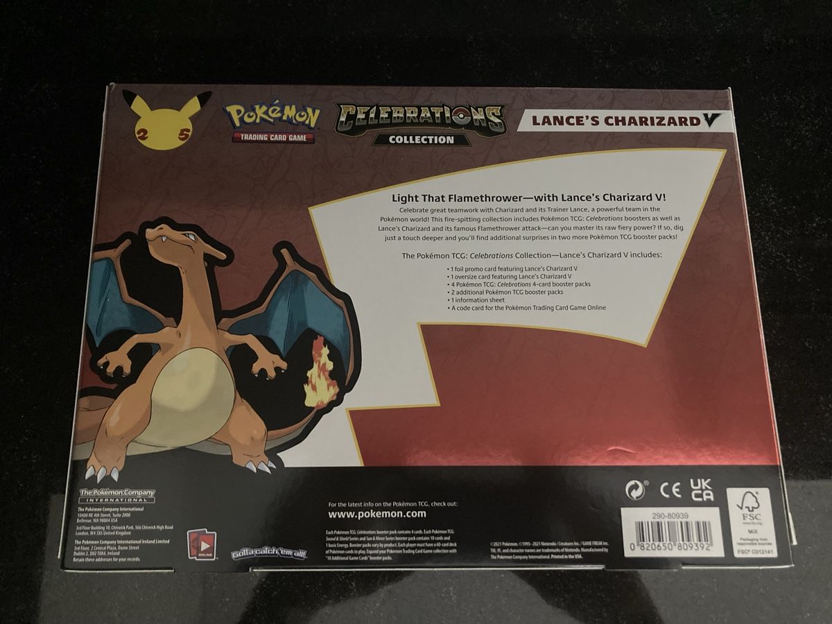 Pokémon Sammelbilder & Trading cards: Celebrations Collection Lance's Charizard V – Neu und originalverpackt aus Wohlen AG von Liridon22 2