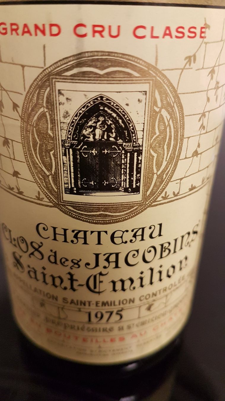 Vino: Chateau Clos des Jacobins 1975   36 cl. – Nuovo (secondo la descrizione) da Grenchen venduto da poggione 3