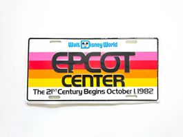 Vintage Epcot Center Walt Disney World Nummernschild