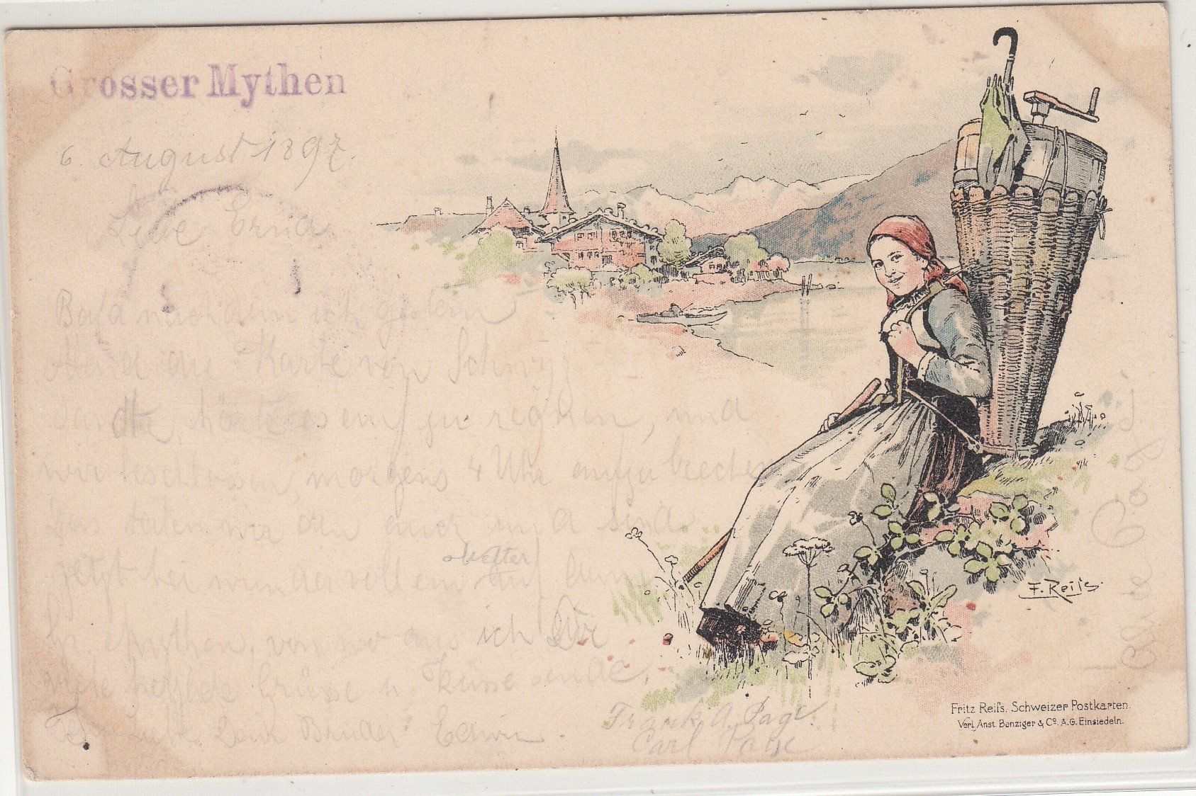 Cartoline postali: AK Grosser Mythen 1897 SZ – Usato da Herrliberg venduto da Lfrifda