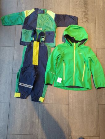 Softshelljacke 128+Matschhose+Regenjacke, Gr.92 Nr9