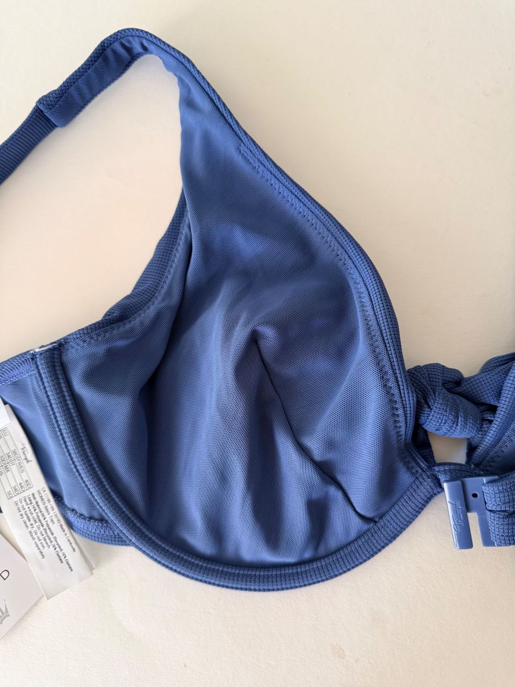 Triumph Costumi da bagno & Bikini: TRIUMPH, Bikini-Top SUMMER GLOW, Grösse 38D, Farbe Blau – Nuovo e nell'imballaggio originale da Rudolfstetten venduto da gst_g7xl 5