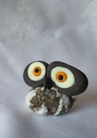 Eule Figur ist aus Naturstein Handgemacht siehe Foto