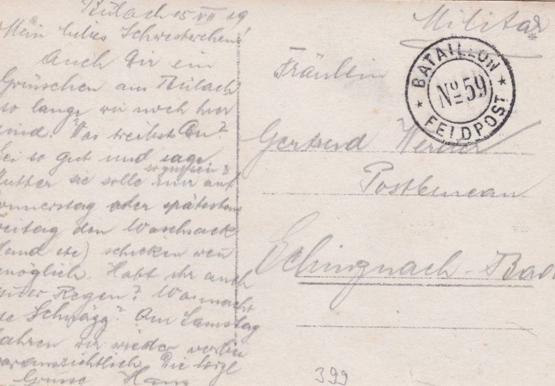 Ansichtskarten: Bülach 1919 Antike Ansichtskarte – Gebraucht aus Aadorf von Greg19 1