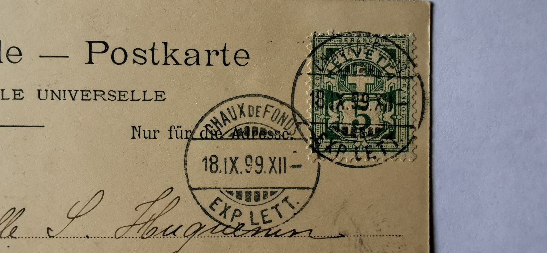 Alle Briefmarken: Postkarte 1899 – Gebraucht aus Aadorf von Chnorli-Furz 2