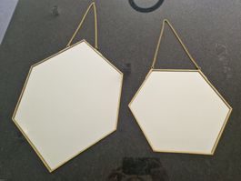 2x Spiegel Set gold 6eckig von La Redoute