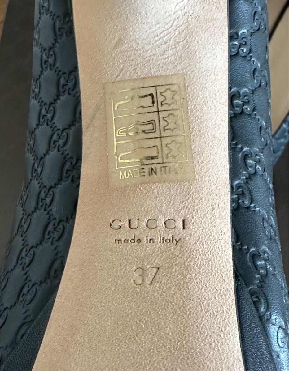Gucci Damenschuhe: Gucci Peeptoe Pumps Leder Schwarz Groesse 37 – Neu (gemäss Beschreibung) aus Richterswil von Nancy69 2