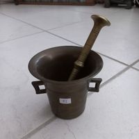 Antiker Mörser mit Stössel, Messing, Top Zustand!