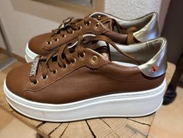 Braune Damen Sneakers mit Schmuck, Grösse 37, neuwertig