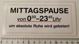 Mittagspause (Aufkleber, PVC)