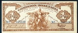 **1 Peso 1920 Mexiko Banknote in Top**