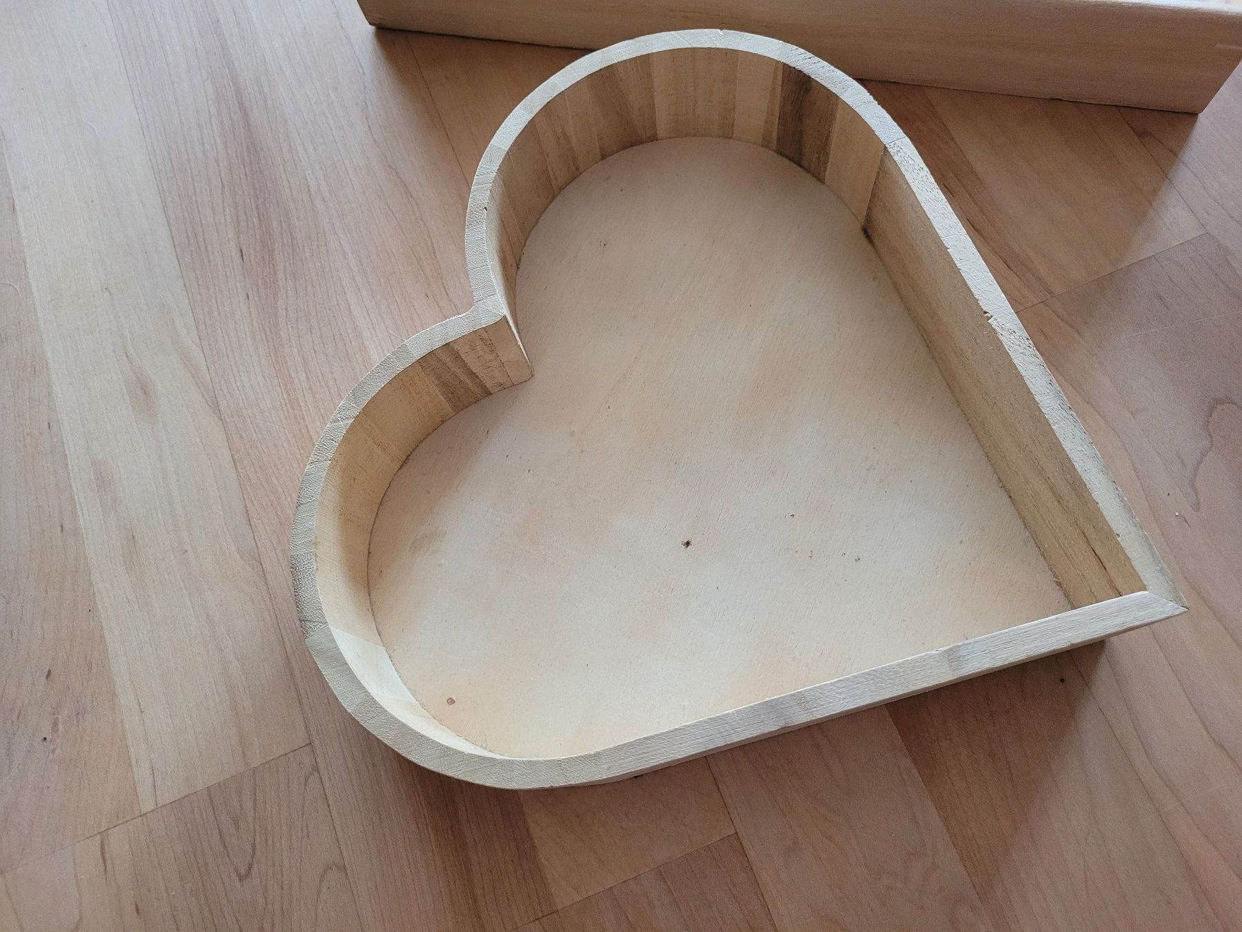 Alle Dekorationen: 2 x Holz Tablett rechteckig Herz DIY neu – Neu (gemäss Beschreibung) aus Widnau von kerstinlo 2