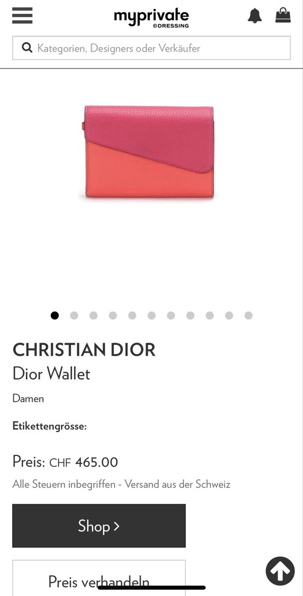 Dior Portemonnaie: Dior Portomonnaie/Tasche / Leder – Neu (gemäss Beschreibung) aus Sarnen von catnini 5
